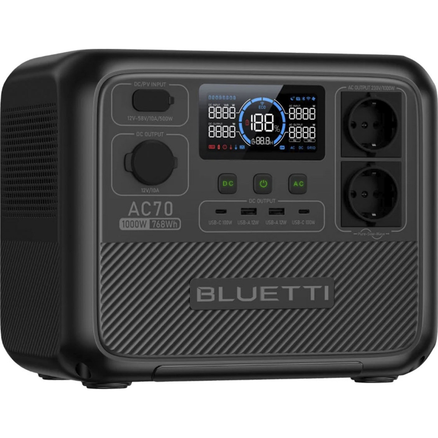 Зарядная станция Bluetti AC70 1000W 768Wh Зарядная станция Bluetti AC70 1000W 768Wh