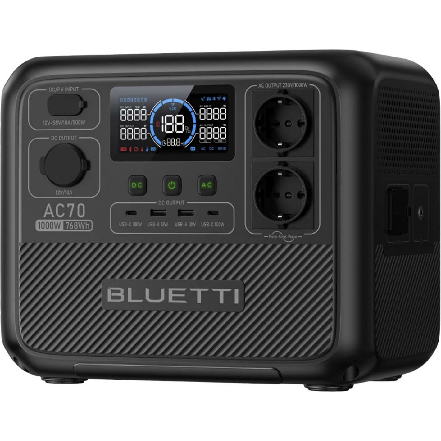 Зарядная станция Bluetti AC70 1000W 768Wh Зарядная станция Bluetti AC70 1000W 768Wh