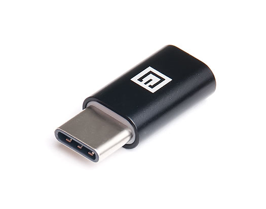 Адаптер REAL-EL micro USB - USB Type-C (F/M), Black (EL123500018)